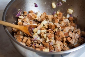 Vegan Apple Walnut Stuffing