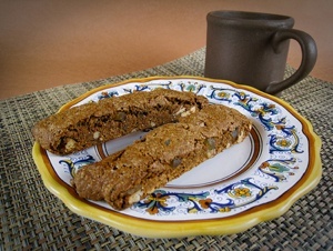 Vegan Gingerbread Pecan Biscotti