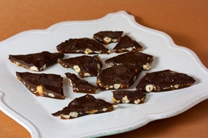 Vegan Chocolate Hazelnut Bark