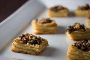 Vegan Kimchi Puff Pastry with Shiitake Mushrooms and Pine Nuts